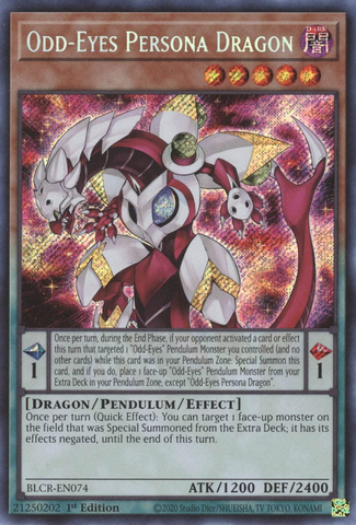 Odd-Eyes Persona Dragon [BLCR-EN074] Secret Rare