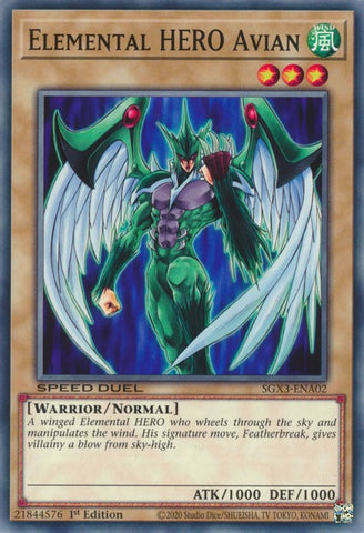 Elemental HERO Avian [SGX3-ENA02] Common