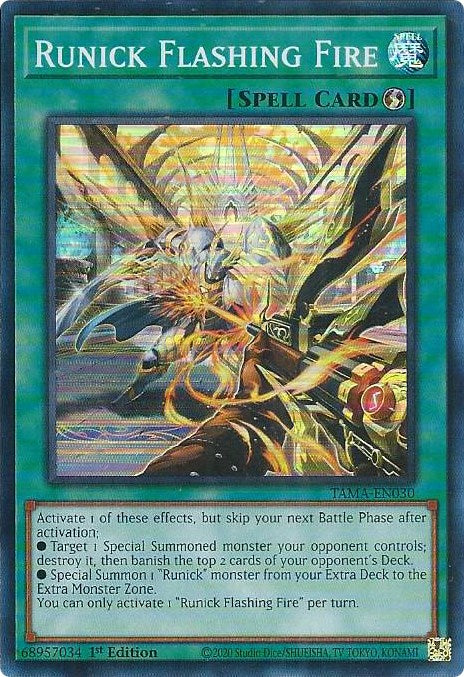 Runick Flashing Fire [TAMA-EN030] Super Rare