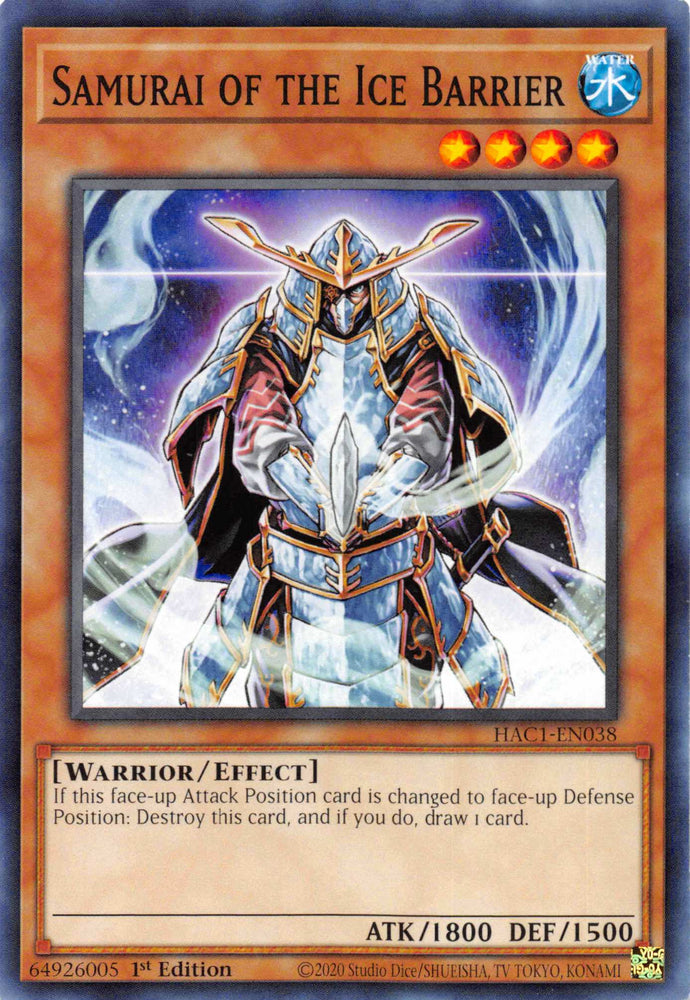 Samurai of the Ice Barrier (Duel Terminal) [HAC1-EN038] Parallel Rare