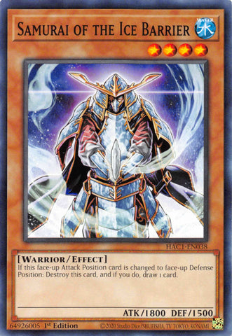 Samurai of the Ice Barrier (Duel Terminal) [HAC1-EN038] Parallel Rare