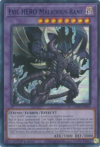 Evil HERO Malicious Bane (Blue) [LDS3-EN033] Ultra Rare